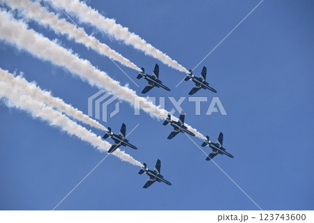 青空とブルーインパルス 123743600