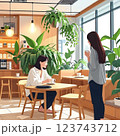 落ち着いた雰囲気のカフェ 123743712