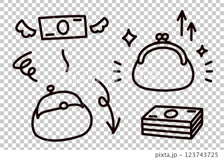 Money related illustration set 123743725