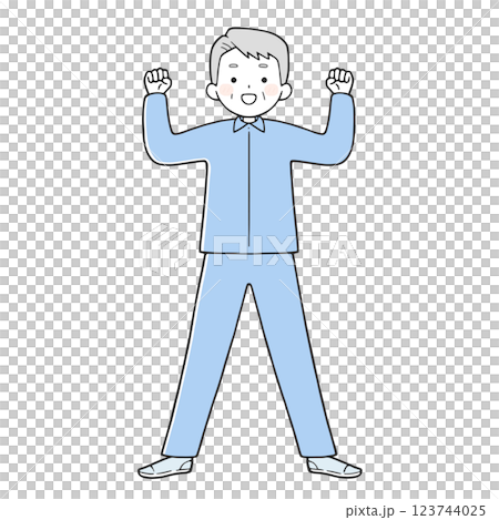 擺出腸道的老人 123744025