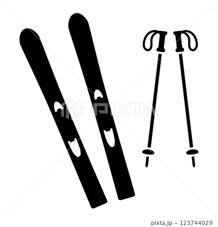 スキーのアイコン 123744029
