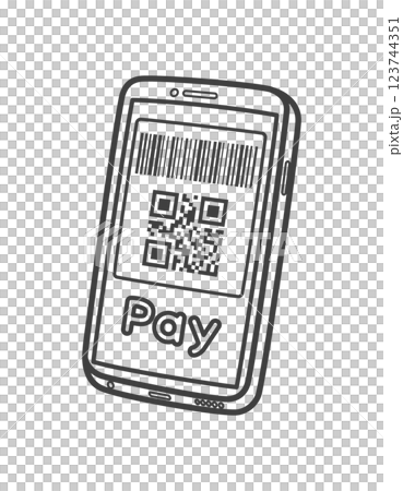 Code payment (QR code / barcode) 123744351