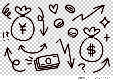 Money related illustration set 123744357