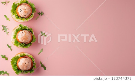 Burger rice with egg sandwich homemade for breakfast Burger rice with egg sandwich homemade for breakfast 123744375