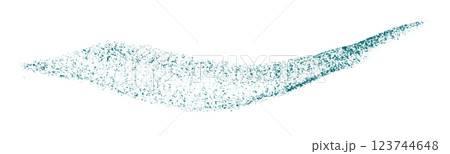Separate green crayon brush strokes on transparent background. 123744648