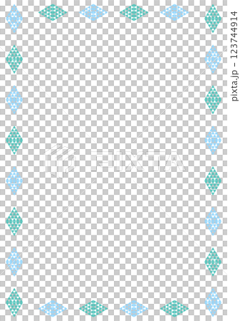 縁取りフレーム　模様 123744914