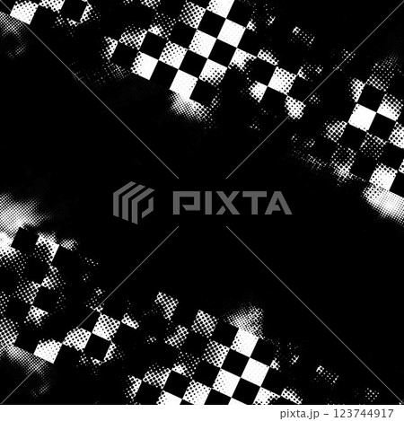 Checkered line halftone wallpaper 123744917