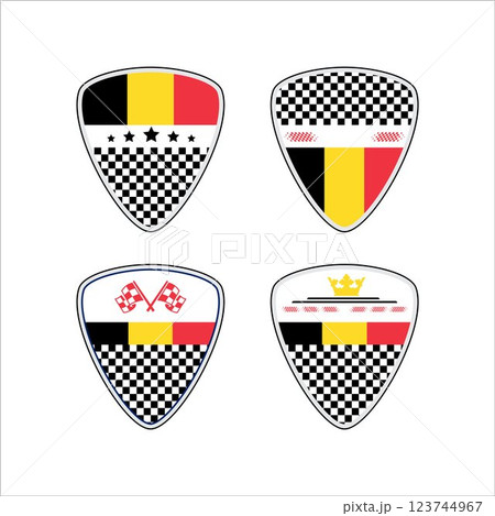 Belgium sport racing flags flat 123744967