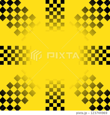 Yellow checkered lines background 123744969