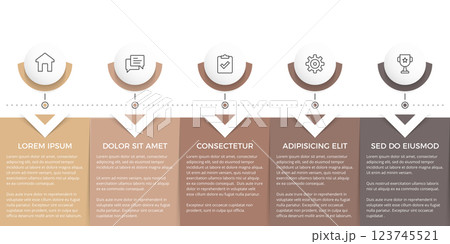 Infographic Template with 5 Elements Infographic Template with 5 Elements 123745521