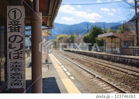 駅のホームから見た風景 駅のホームから見た風景 123746263