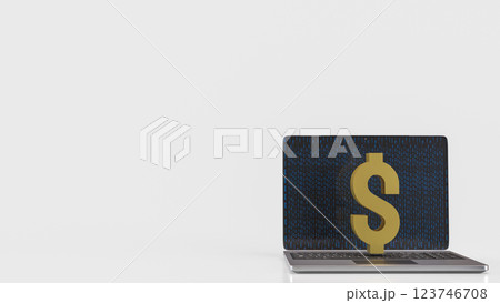The Notebook and Dollar symbol for Business concept 3d Rendering. 123746708