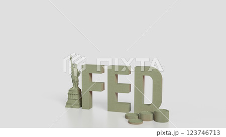 The Statue of Liberty and text for Business concept 3d Rendering. 123746713