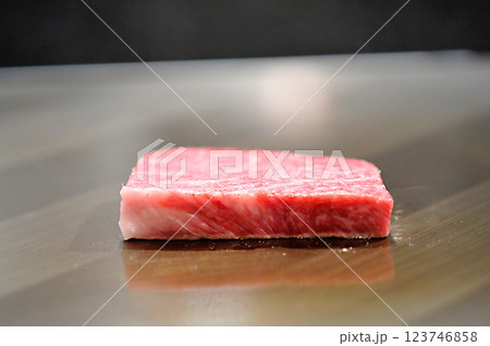 ステーキ 鉄板焼き ステーキ 鉄板焼き 123746858
