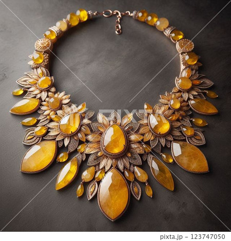 天然石　宝石をあしらったアクセサリー 123747050