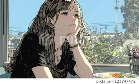 心配事があって食が進まない女性