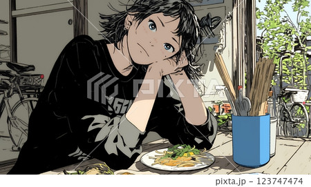 心配事があって食が進まない女性