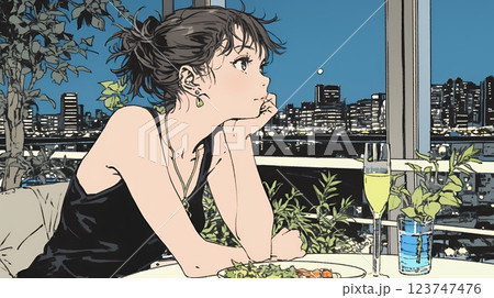 心配事があって食が進まない女性