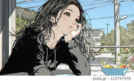心配事があって食が進まない女性