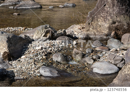 冬の栃木県那珂川上流の風景 冬の栃木県那珂川上流の風景 123748556