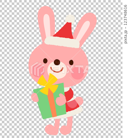 Cute rabbit Santa Claus Christmas Cute rabbit Santa Claus Christmas 123748616