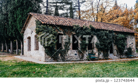 A Charming Rustic Building Elegantly Surrounded by Natures Beauty and Tranquility 123748644