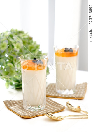 グラス入りのスイーツ 123748690