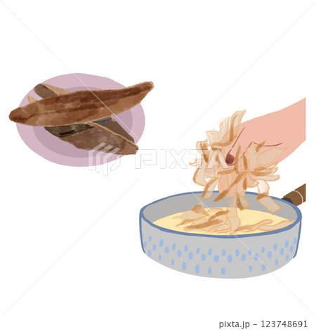 鰹節のイラスト 123748691