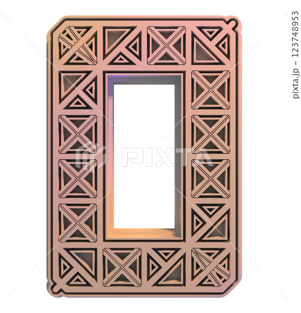 3D rendered illustration. Decorative pink letter. Art lettering. 3D rendered illustration. Decorative pink letter. Art lettering. 123748953