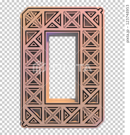3D rendered illustration. Decorative pink letter. Art lettering. 3D rendered illustration. Decorative pink letter. Art lettering. 123748953
