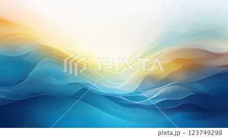 水彩画のグラデーション背景 123749298