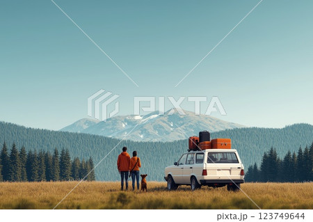 Couple Packing Their Car for an Adventure Trip 123749644