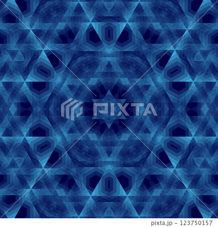 Abstract polygonal dark blue geometric patterns for technology related background. Science fiction fantasy art especially made for network, web, cyberspace, big data, artificial intelligence concept 123750157