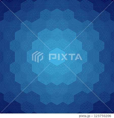Abstract polygonal dark blue geometric patterns for technology related background. Science fiction fantasy art especially made for network, web, cyberspace, big data, artificial intelligence concept 123750206