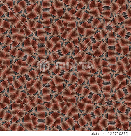 Modern geometric floral design for textile, floor tiles, digital paper print. Persian carpet design with tribal texture. Traditional Turkish pattern for throw pillow, rug, carpet, and fabric printing Modern geometric floral design for textile, floor tiles, digital paper print. Persian carpet design with tribal texture. Traditional Turkish pattern for throw pillow, rug, carpet, and fabric printing 123750875