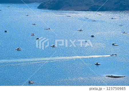 鳴門スカイラインから鳴門海峡を眺める 鳴門スカイラインから鳴門海峡を眺める 123750985