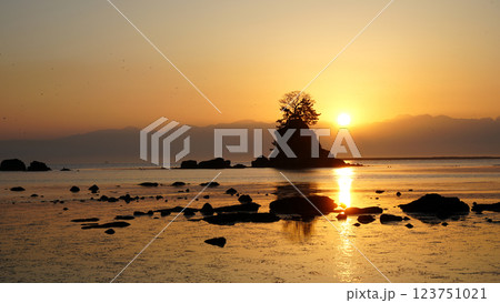 雨晴海岸の夜明け 123751021