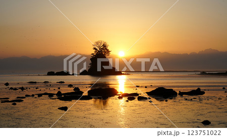 雨晴海岸の夜明け 123751022