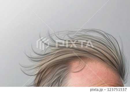 薄毛に悩まされる男性 123751537