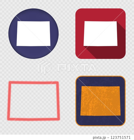 Colorado State Map Icons Collectionのイラスト素材 [123751571] - PIXTA