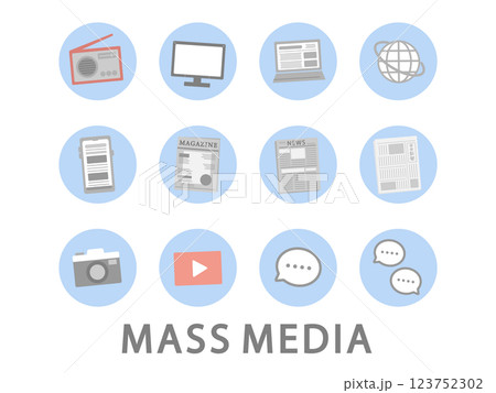 マスメディア アイコン イラスト マスメディア アイコン イラスト 123752302