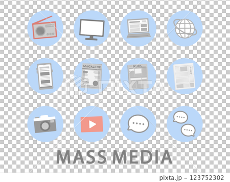 マスメディア アイコン イラスト マスメディア アイコン イラスト 123752302