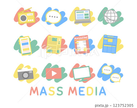 マスメディア　アイコン　イラスト 123752305