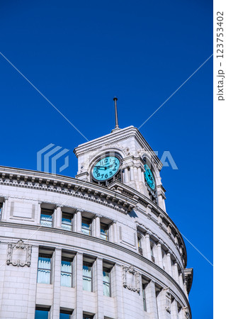 日本の東京都市景観 新時代へ…青空に映えるセイコーハウス銀座などを望む=7日 日本の東京都市景観 新時代へ…青空に映えるセイコーハウス銀座などを望む=7日 123753402