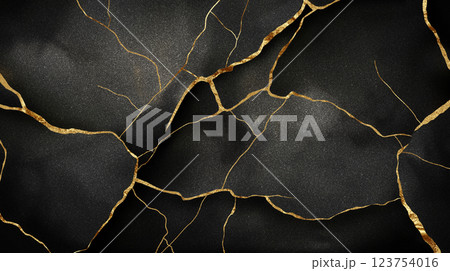 This abstract black and gold background features intricate golden cracks set against a deep black surface, creating a luxurious and sophisticated look. This abstract black and gold background features intricate golden cracks set against a deep black surface, creating a luxurious and sophisticated look. 123754016
