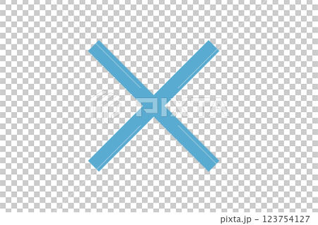 Simple light blue x vector illustration 123754127