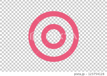 Simple pink double circle vector illustration Simple pink double circle vector illustration 123754128