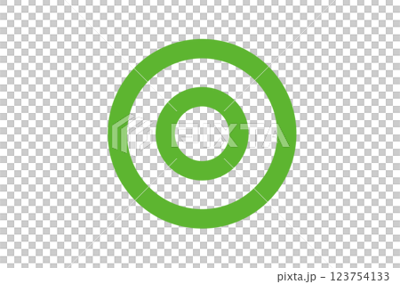 シンプルな緑色の二重丸のベクターイラスト シンプルな緑色の二重丸のベクターイラスト 123754133