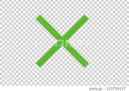 簡單的綠色 x 向量插圖 簡單的綠色 x 向量插圖 123754137