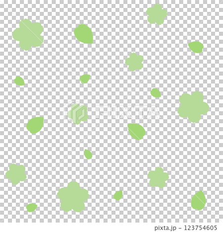 Green pop cherry blossom material 123754605